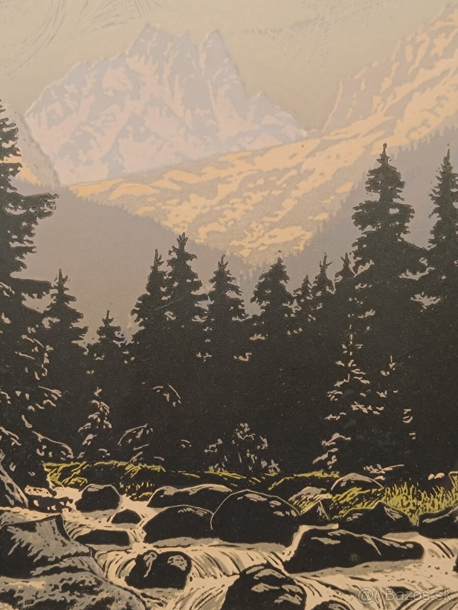 Obraz Tatranský horec 1971, 44x103 - 6