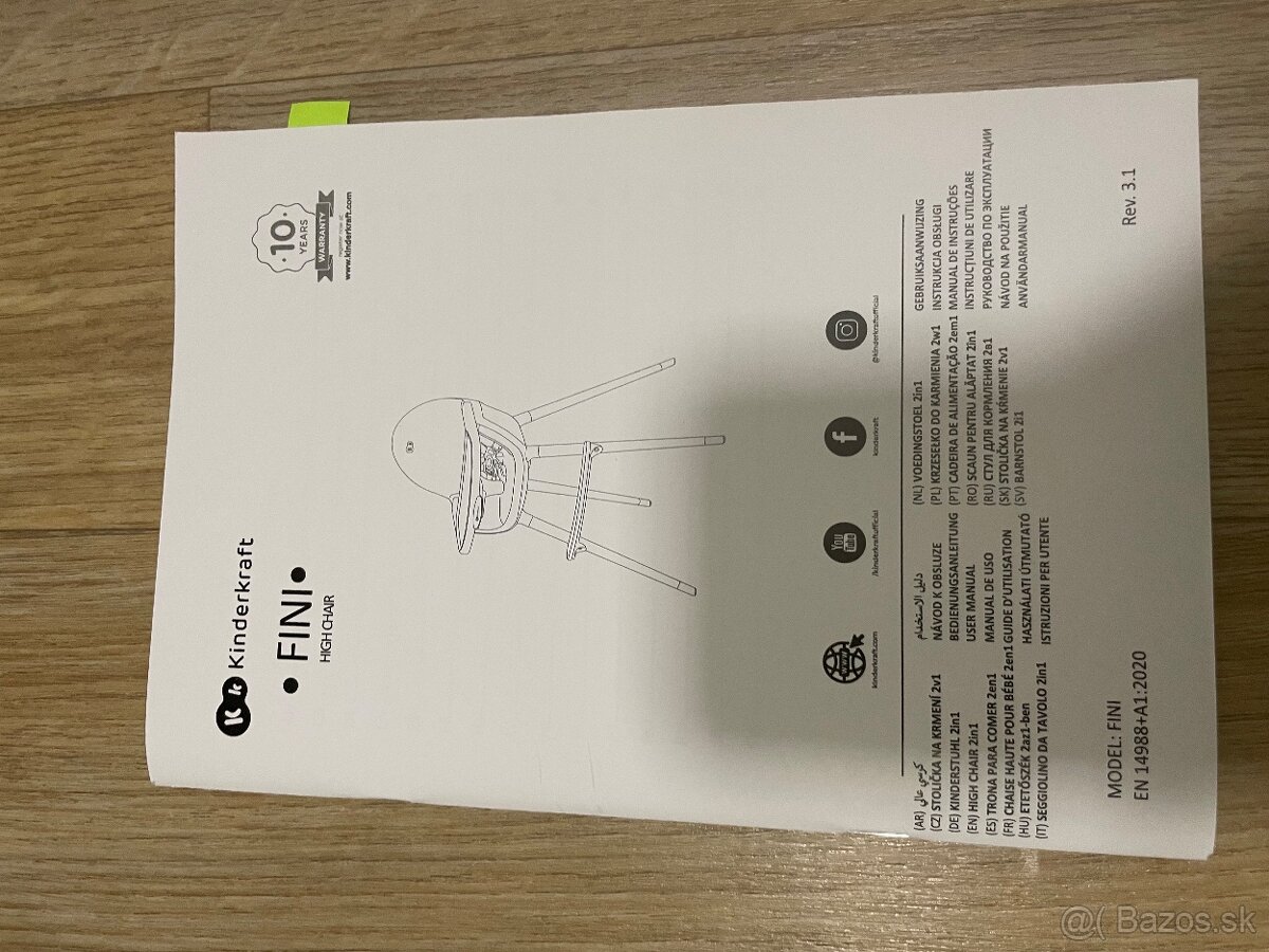 Detská stolička Kinderkraft Fini - 6