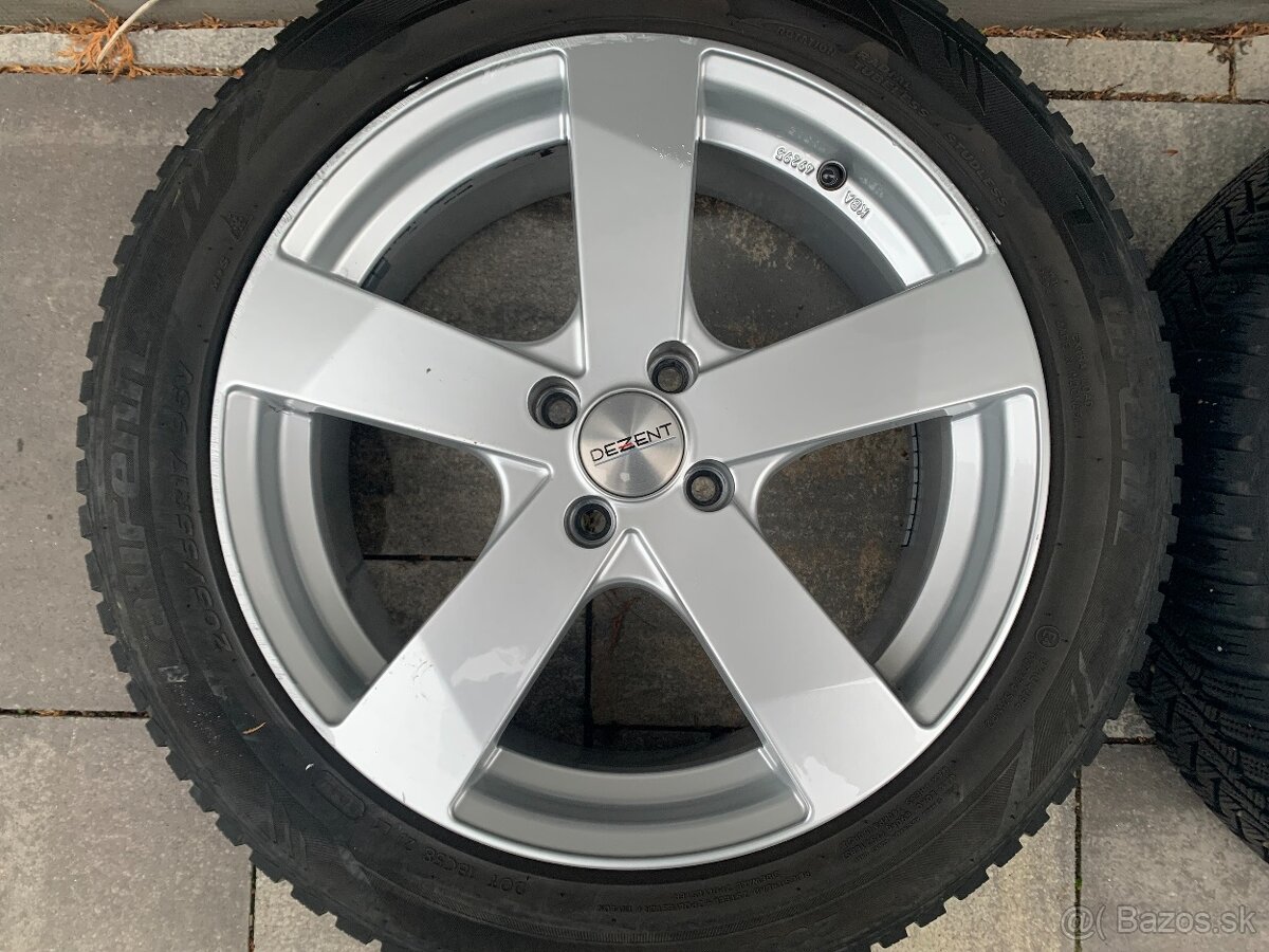 DEZENT elektróny 4x100 R17 + 205/55 R17 zimné pneu Laufen - 6