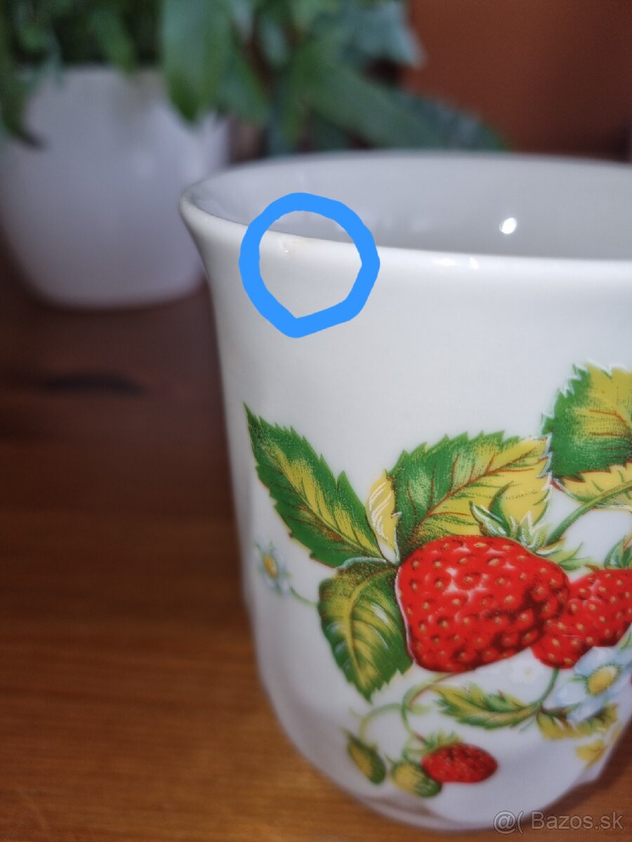 Hrnčeky jahôdky Czechoslovakia 250 ml - 6