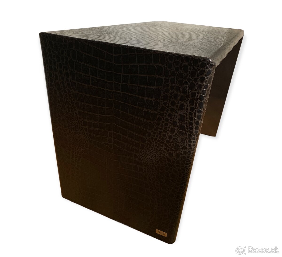 FENDI CASA luxusní kůží potažený stůl (reliéf krokodýl) - 6