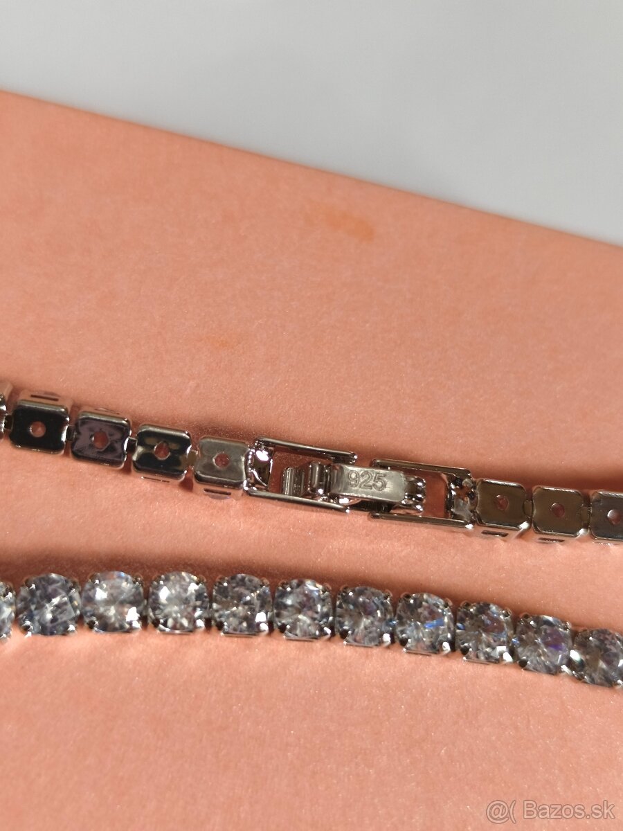 Tenisový náramok zo striebra 925 - 6