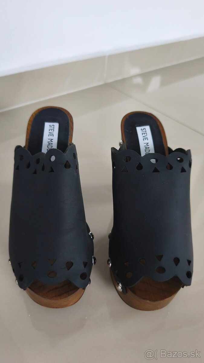 Kožené dreváky čierne, Steve Madden, veľkosť 3 - 6