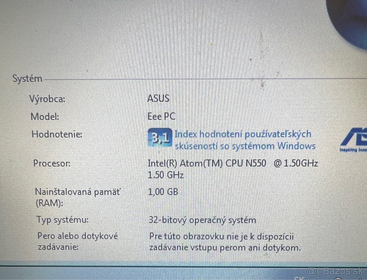 Mini Notebook Asus EEE - 6