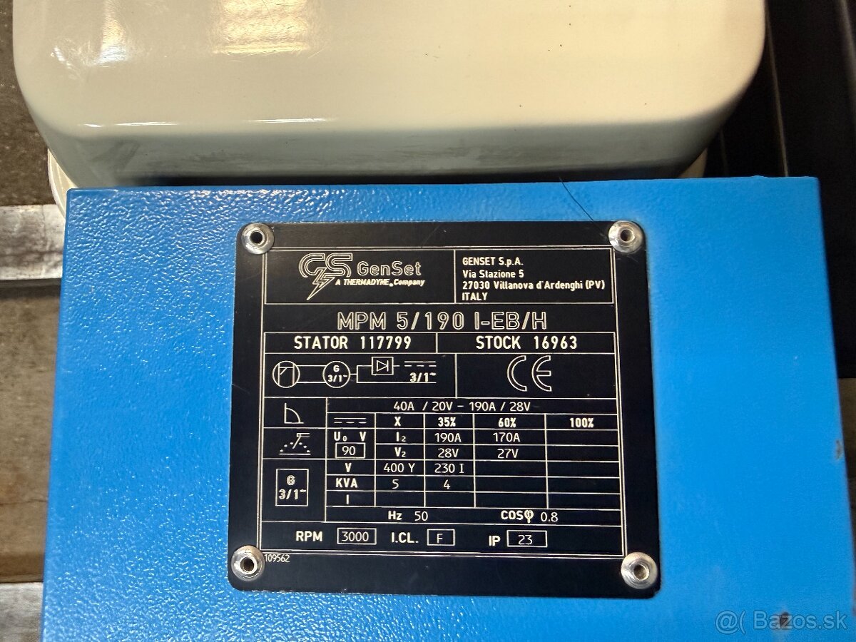 Genset MPM elektrocentrála s internou zváračkou - 6