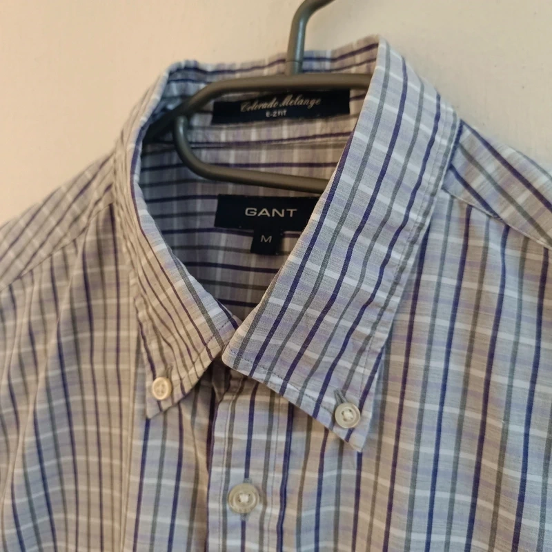 GANT colorado melange fialová pruhovaná košeľa kockovaná M - 6