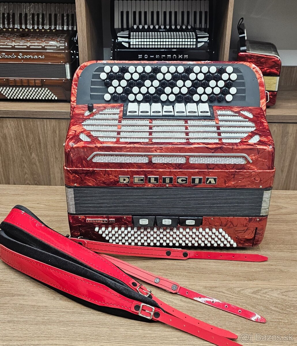 chromaticky akordeon delicia sonorex B- system - 6