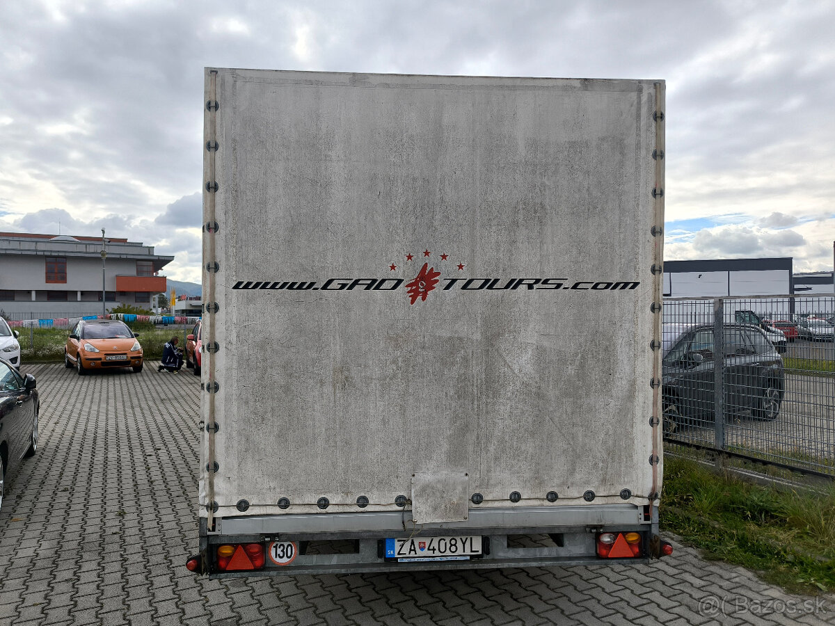 Nákladný príves UNIKOL s plachtou, nosnosť 2420 kg - 6