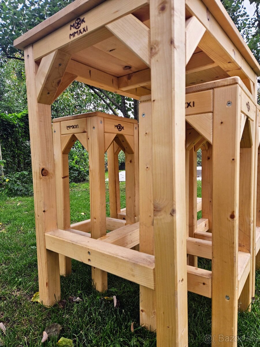 Drevené barové sedenie - ZLACNENÉ - 6