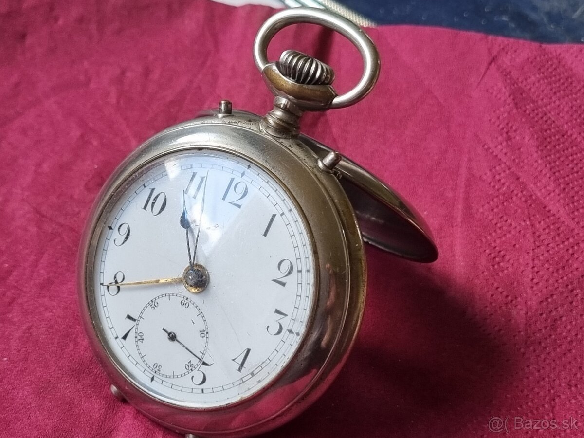 Veľké vreckové hodinky,s budíkom. - 6