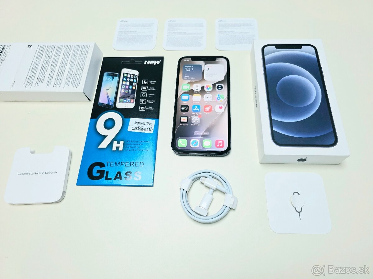 APPLE IPHONE 12 128GB BLACK BATERKA 100% - 6