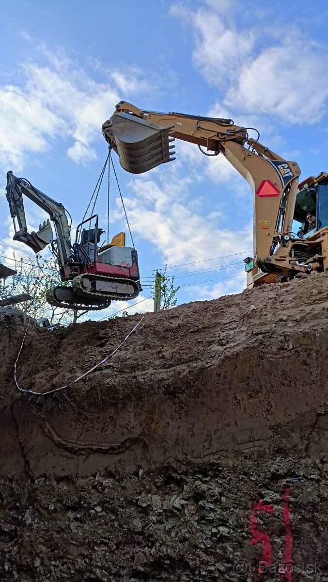 Výkopové a zemné práce minibagrom doprava - 6