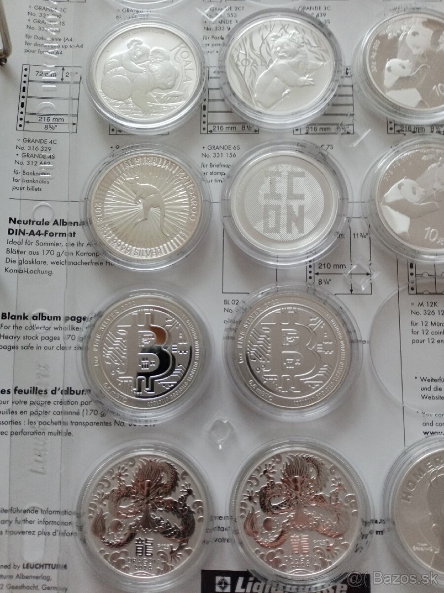 1oz a 2oz strieborné investičné mince - 6