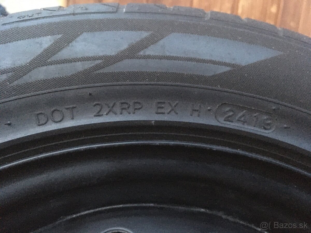 Predam plechove disky 6,5Jx16 5x114, obute letne pneu 205/55 - 6