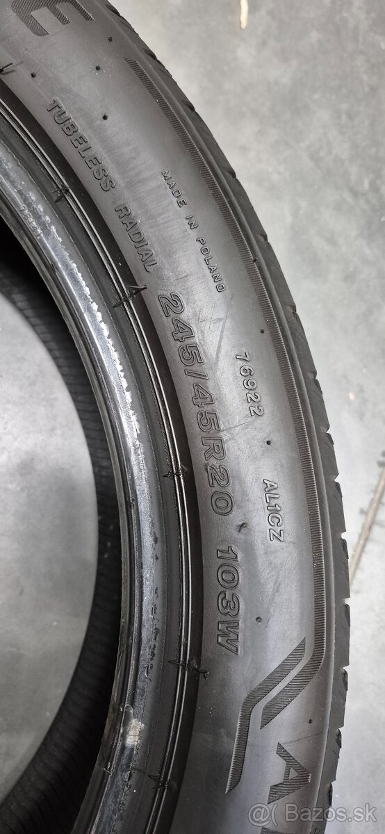 Predám letné pneumatiky BRIDGESTONE ALENZA - 6