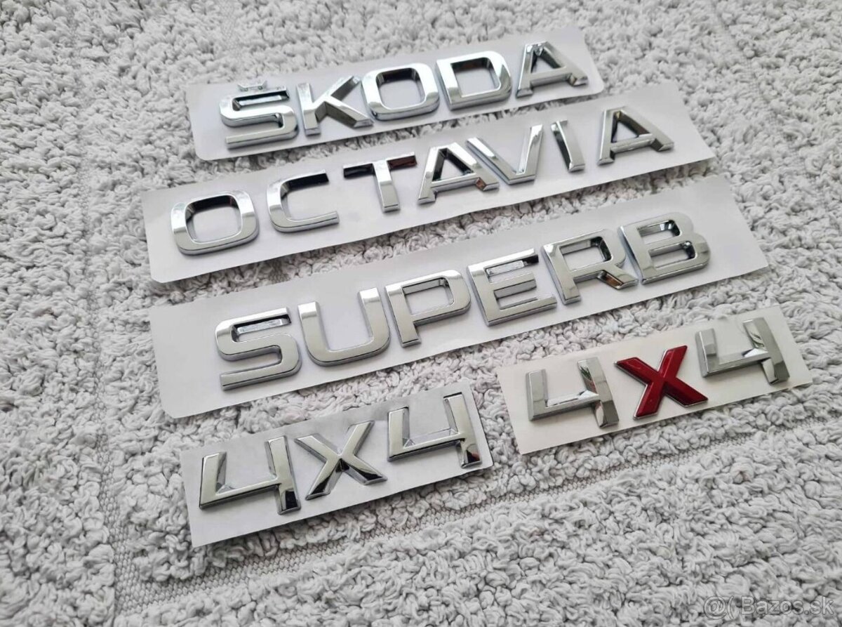 ŠKODA nápisy ČIERNE / CHROMOVE - 6