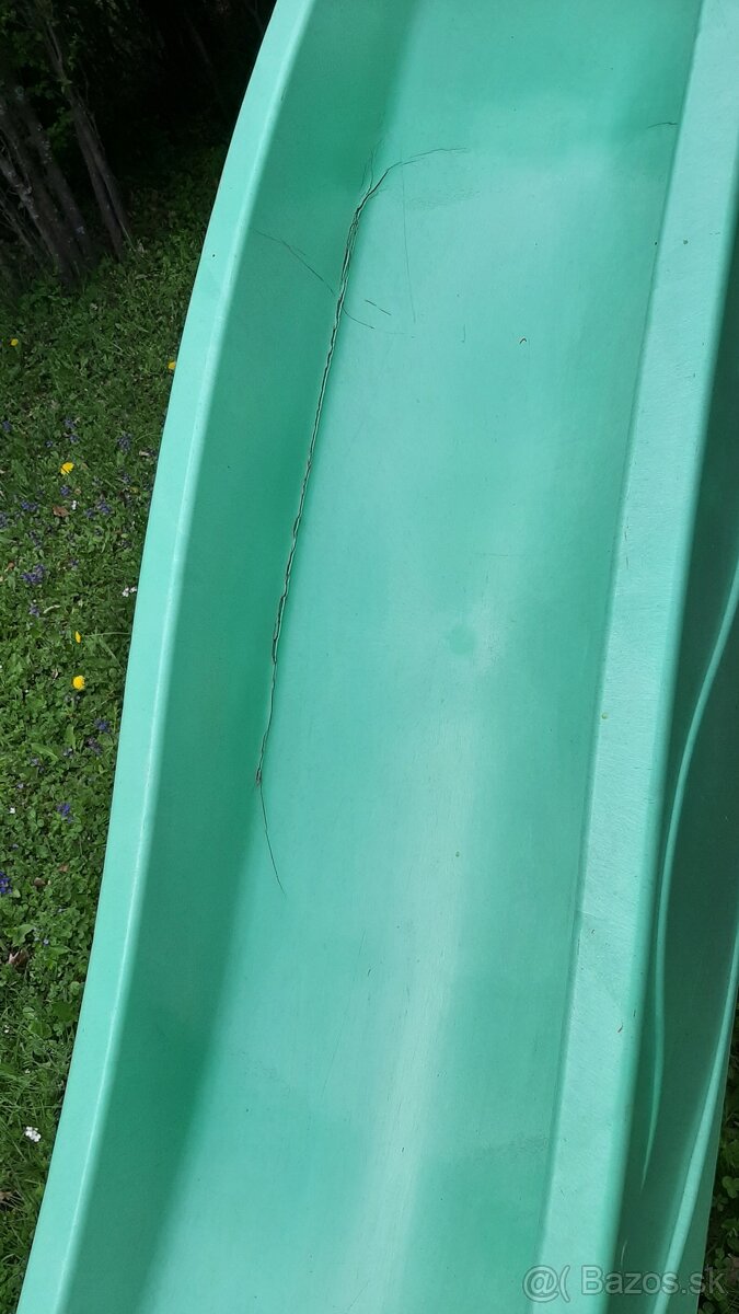 záhradný drevený domček so šmykľavkou - 6