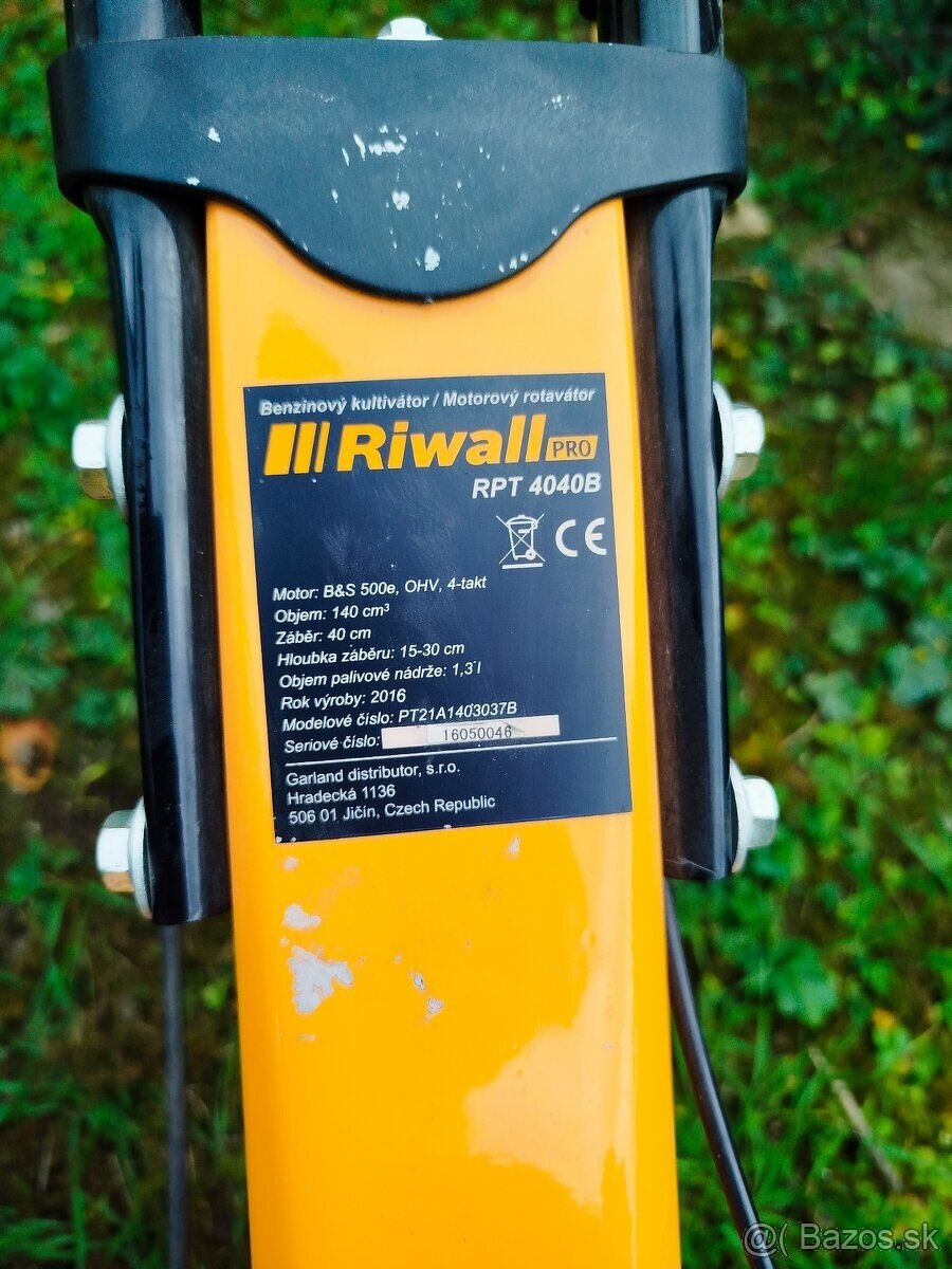 NOVÝ KULTIVÁTOR RIWALL PRO RPT 4040B - 6