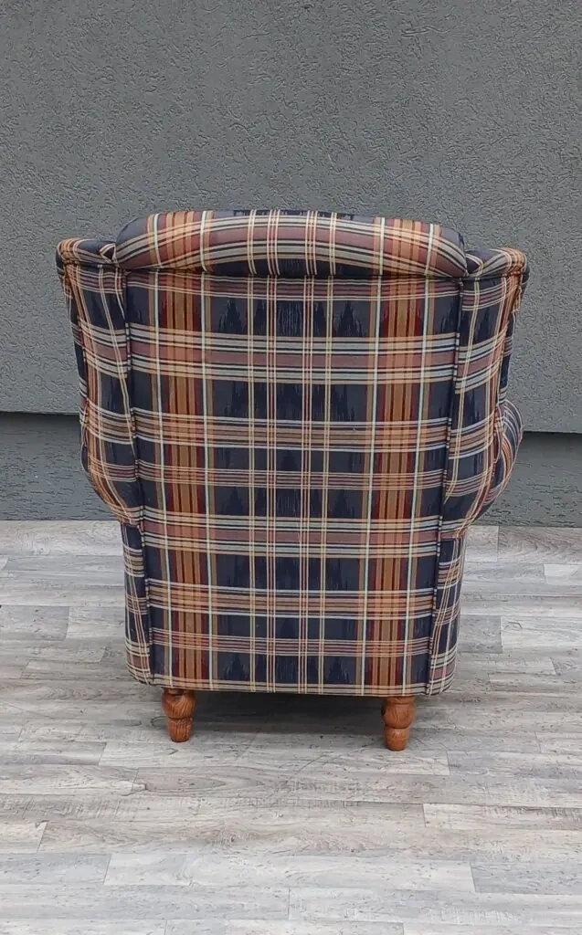 Kreslo “ UŠIAK “ kárované. - 6