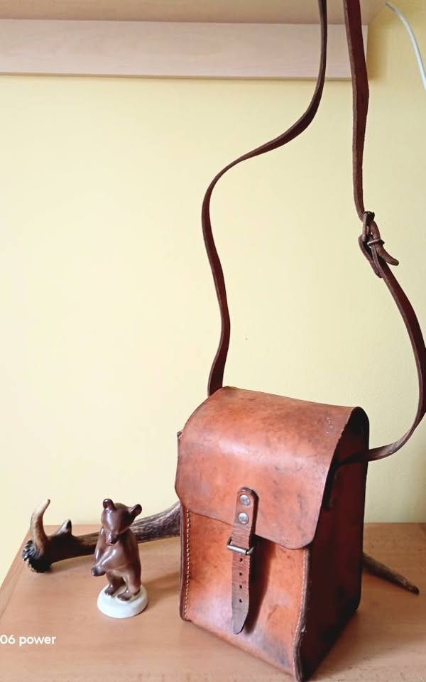 Autentická banícka kožená brašna - 6