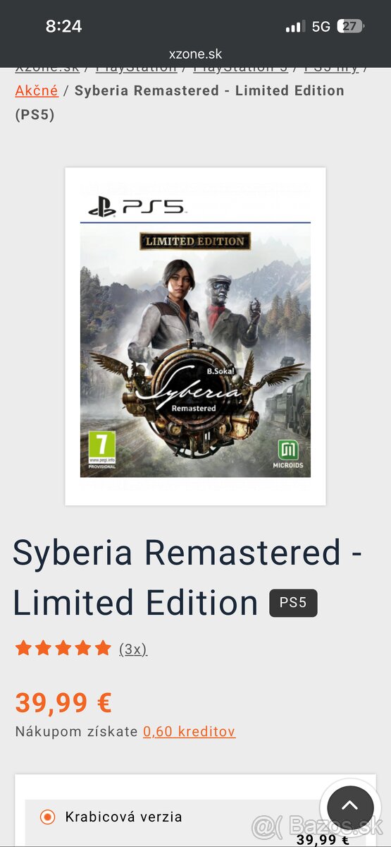 SYBERIA Remastered PS5 Limited CZ - 6
