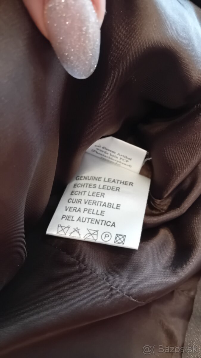 Nová kožená bunda,vel.38 - 6