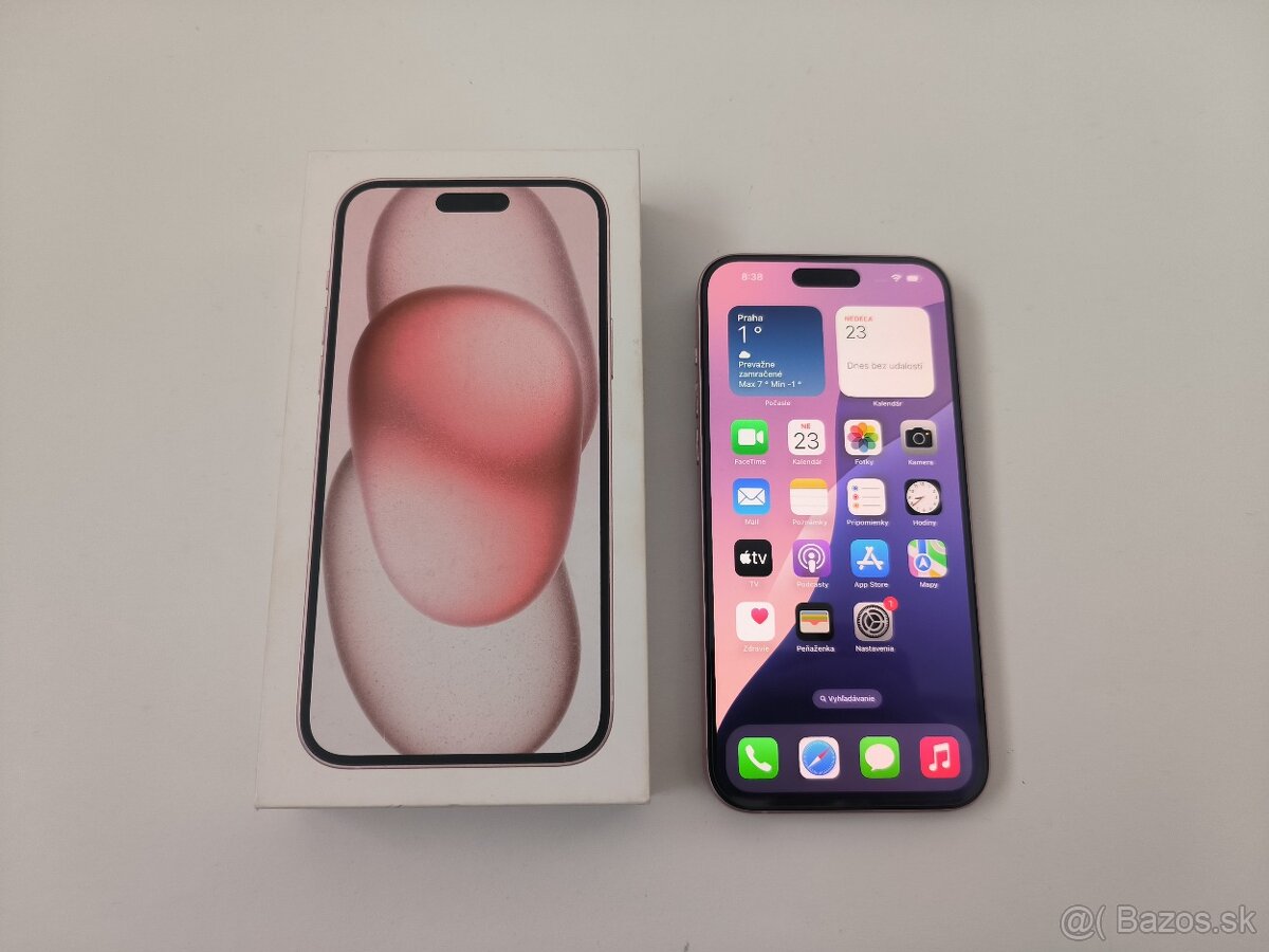 apple iphone 15 128gb Pink / Batéria 89% - 6