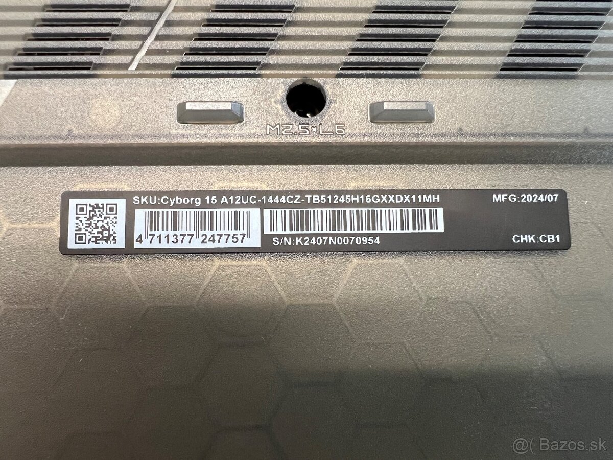 MSI Cyborg 15 A12U – i5-12450H, RTX 2050, 16 GB DDR5, 512 GB - 6