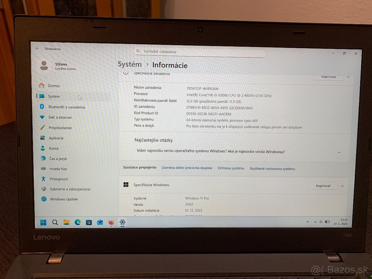 Lenovo ThinkPad T460 14” - 6