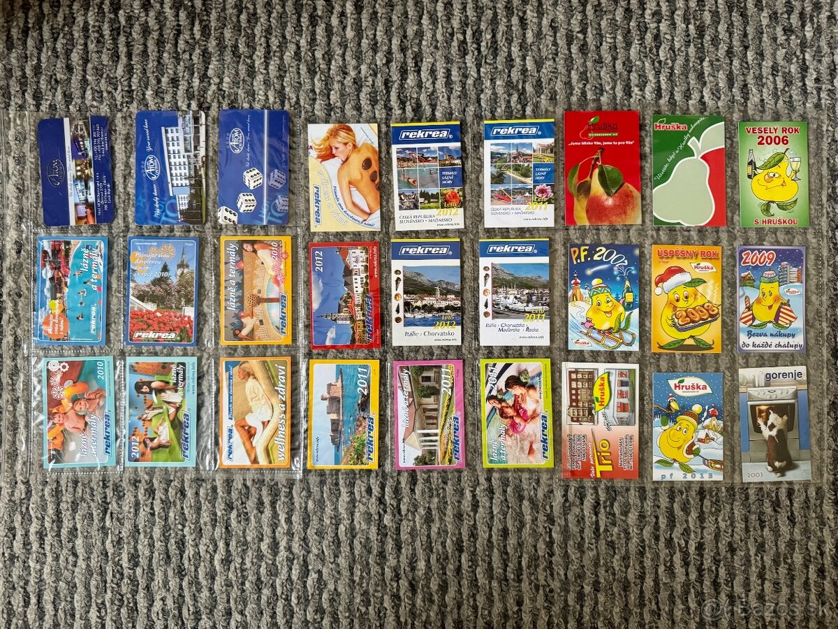 Vreckové kalendáriky podniky a obchody - série 167ks - 6