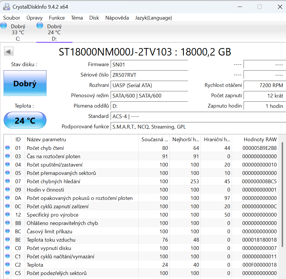 HDD disky 3,5" 14TB, 16TB, 18TB,.. - 6