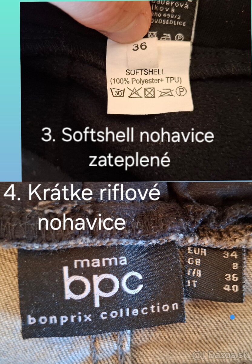 Balík tehotenského oblečenia - nohavice, tričká - 6