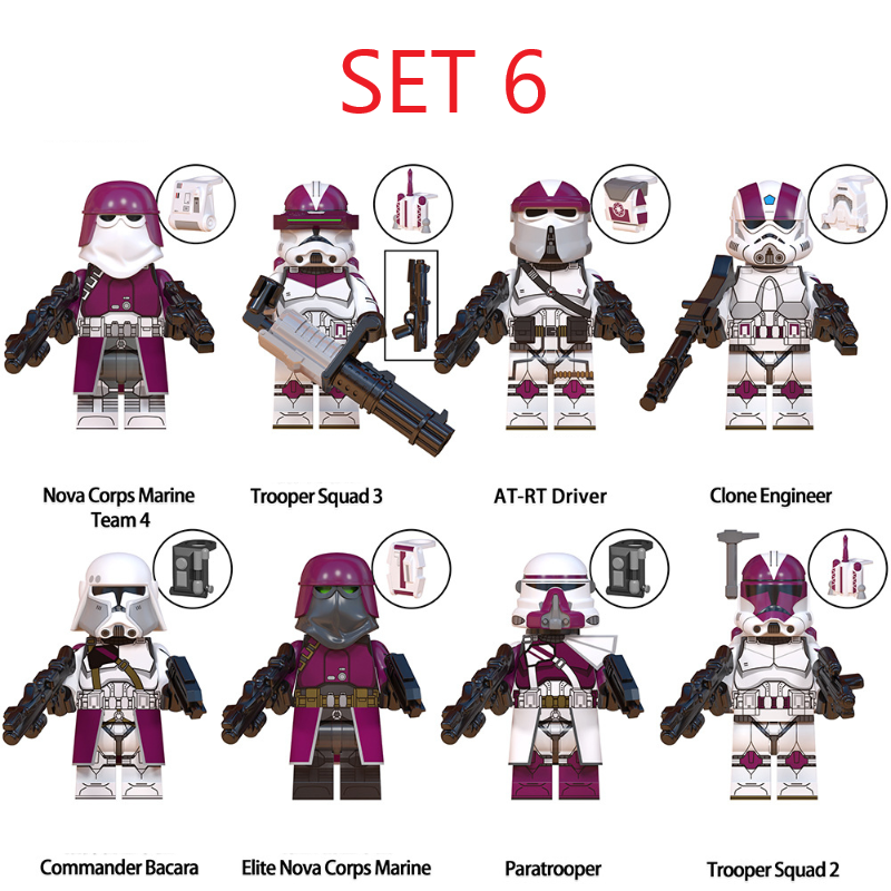 Rôzne figúrky Star Wars 6 (8ks) - typ lego - nové - 6