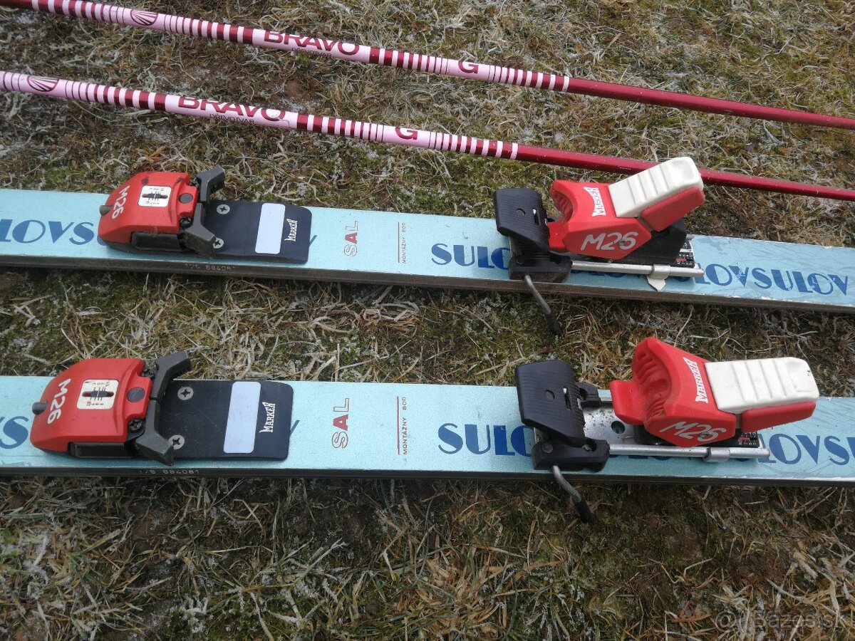 Staré drevené lyže Sulov - 6