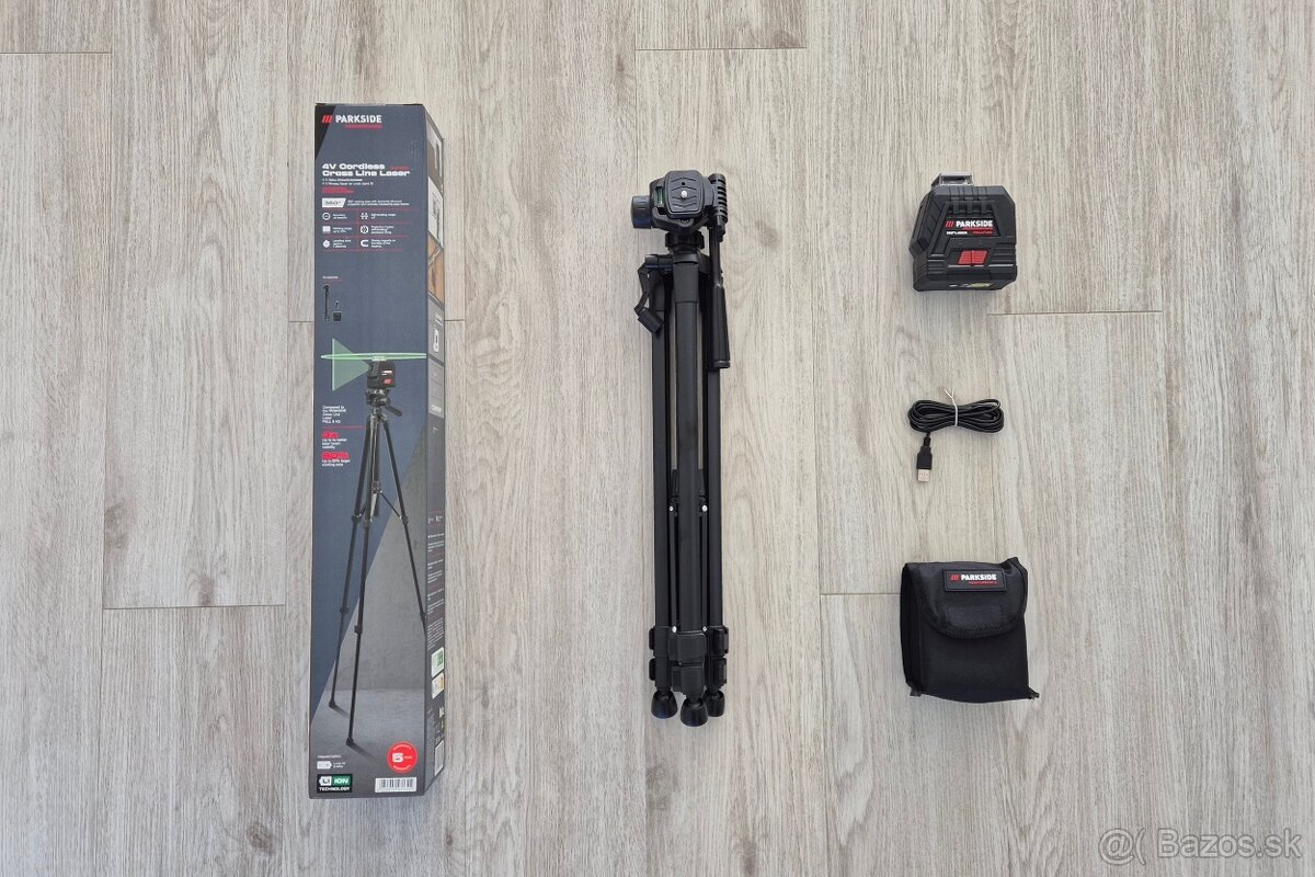 Krížový líniový Laser Parkside PKLLP 360 B3 + Statív - 6