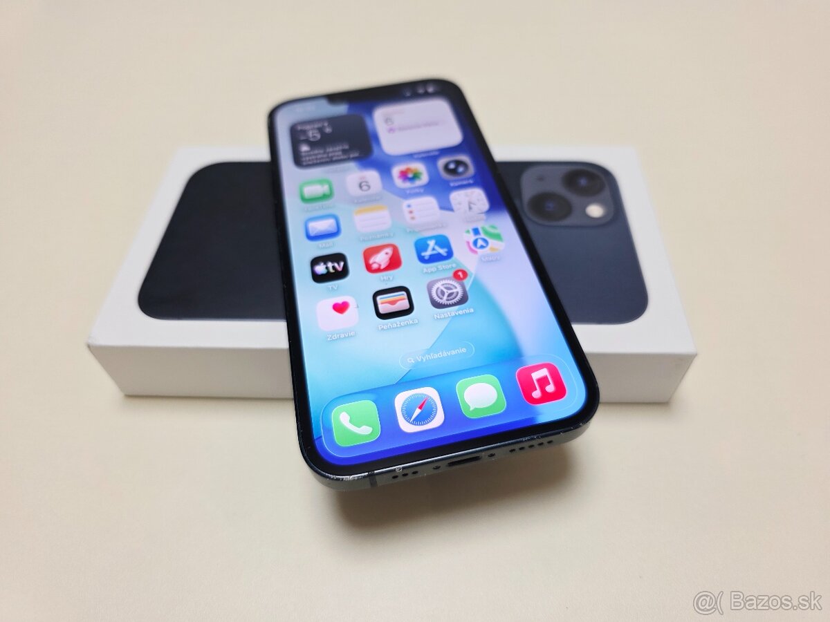 APPLE IPHONE 13 128GB MIDNIGHT,BATERKA 100% - 6