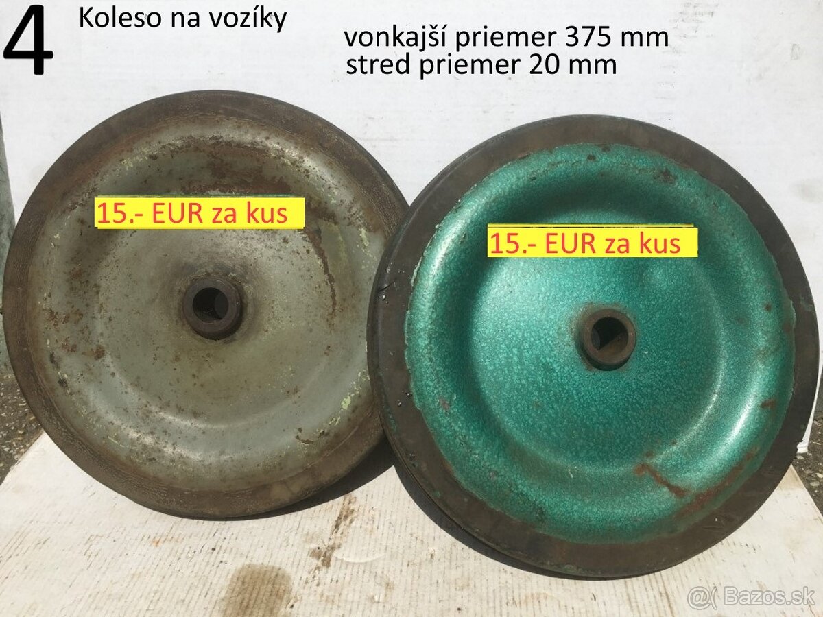 Kladky závesné a plné kolesá na vozíky - 6