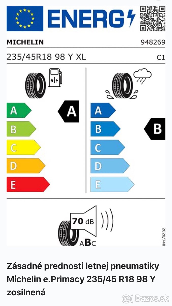 Michelin e.Primacy 235/45 R18 98 Y - 6