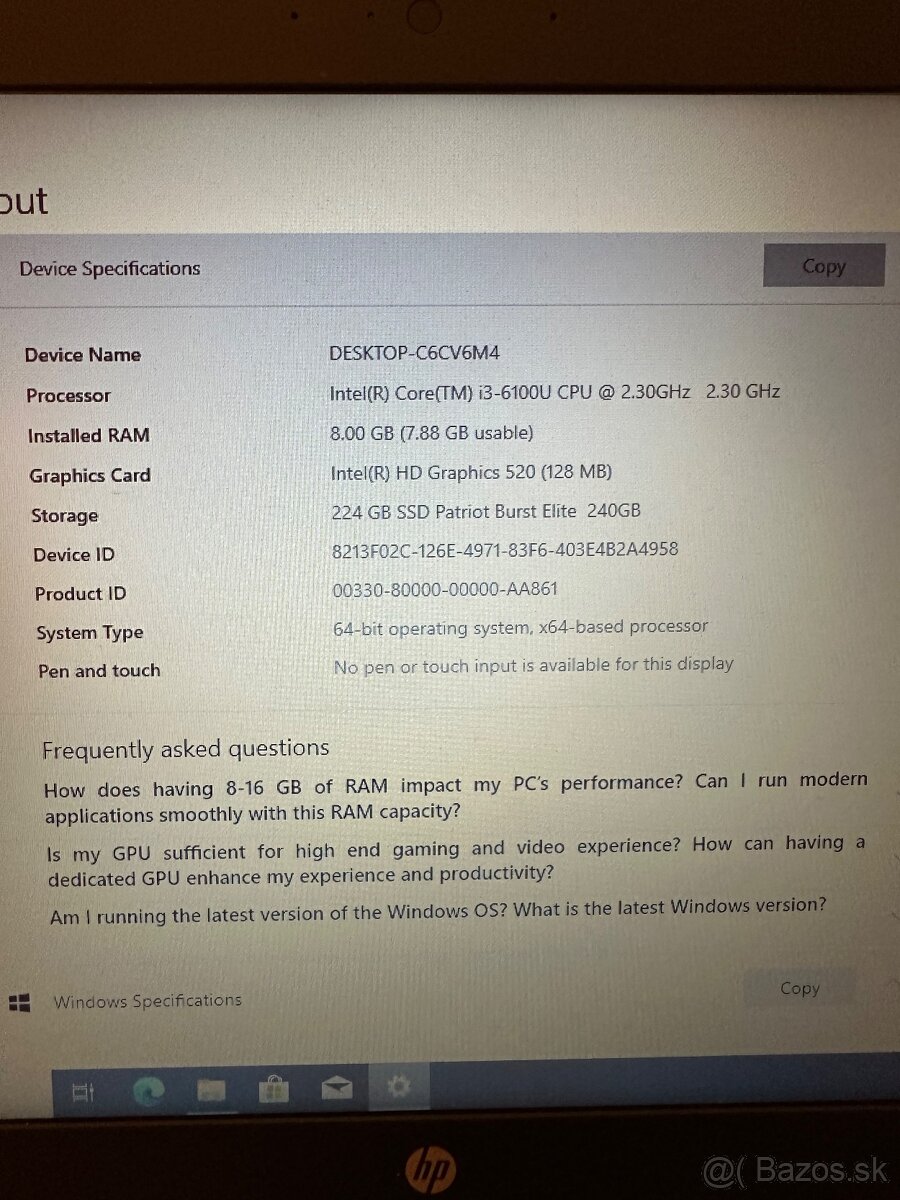 Notebook HP ProBook 650 - 6