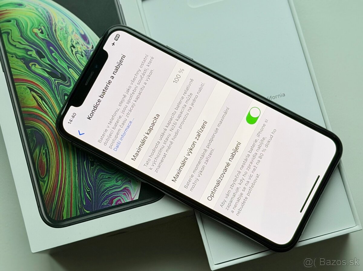 iPhone Xs Space Gray BATERIE 100% TOP - 6