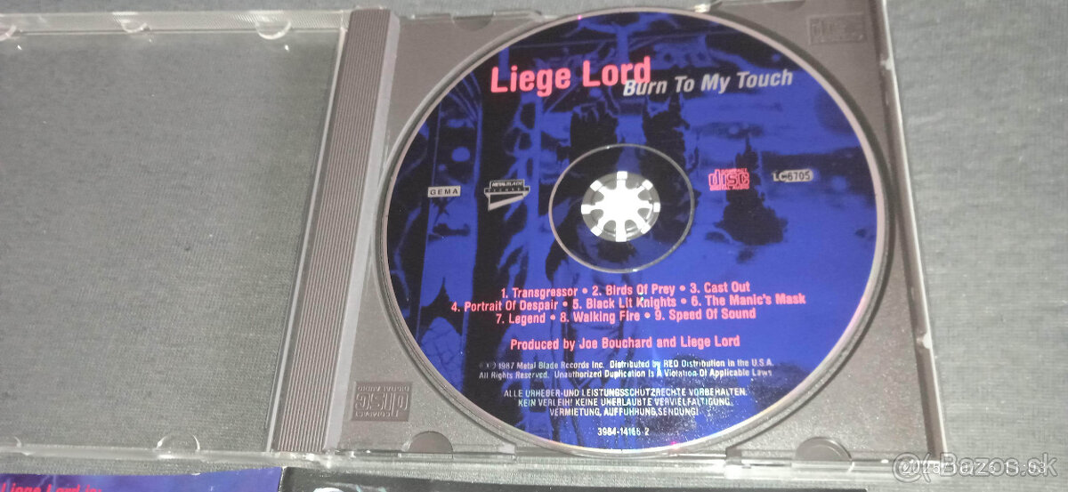 CD Liege Lord – Burn To My Touch 1987 - 6