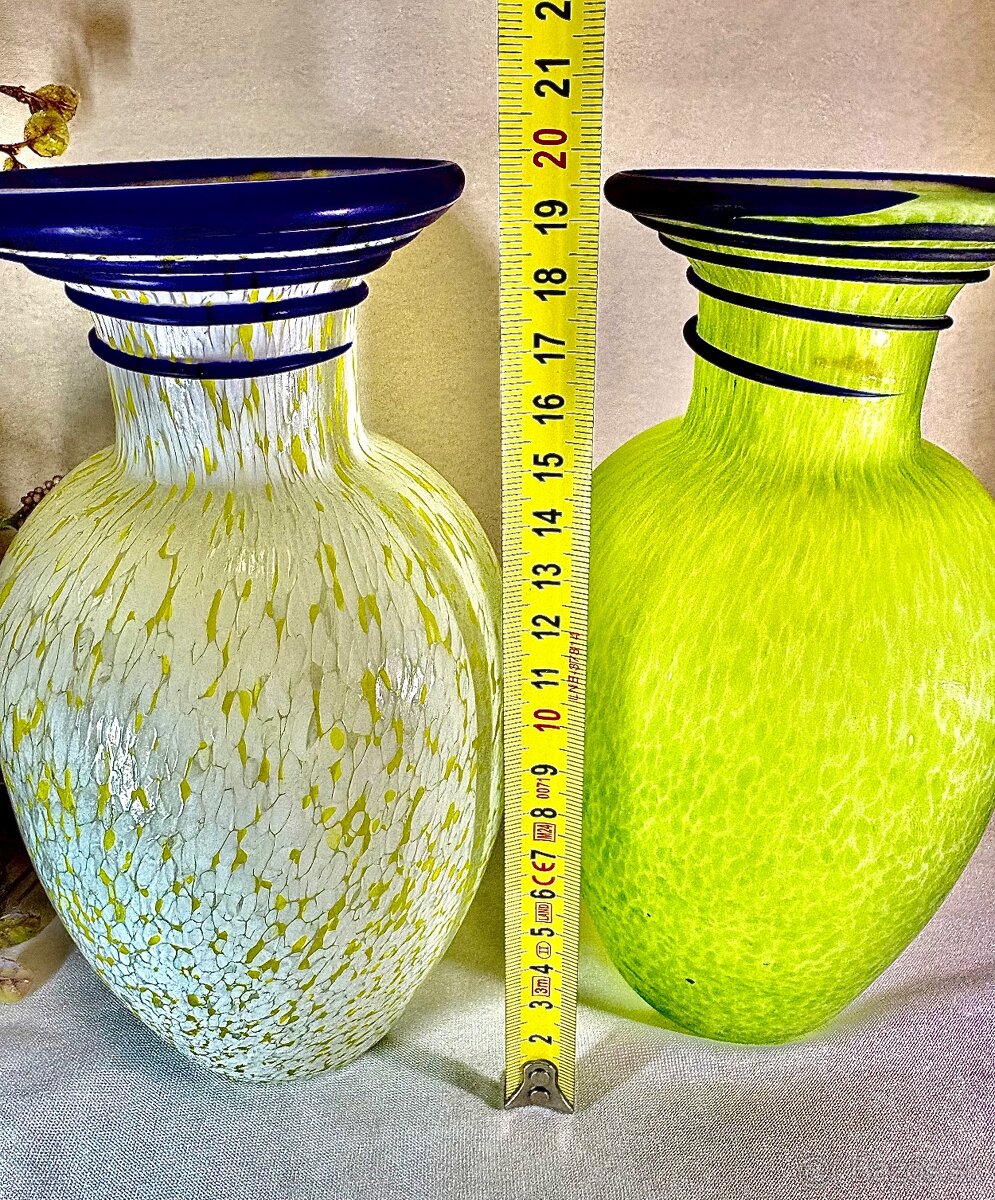 Vazy Murano brokové sklo 2 kusy - 6