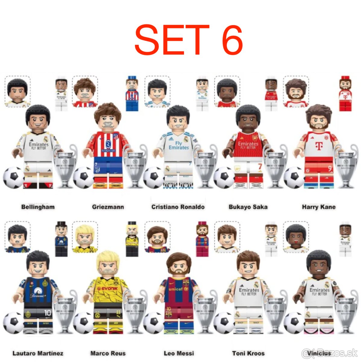 Figúrky futbal 2 (8 a 10ks) typ lego - nové - 6