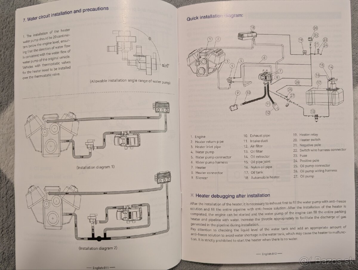 Nezávislé kúrenie benzín/diesel 5kw na DO - 6