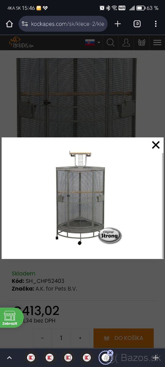 Dvojitá klietka, voliera, výška 259 cm - 6