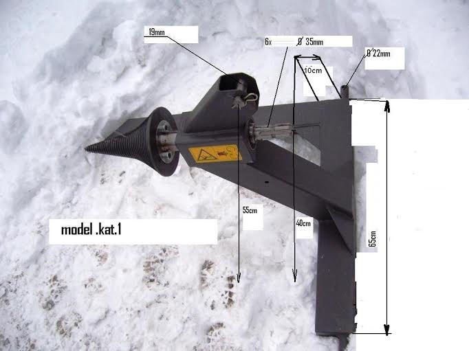 Kálačka štiepačka kuželova na drevo za traktor - 6