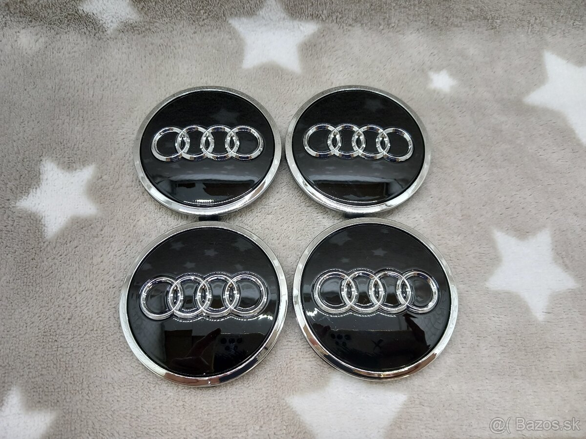 Středové krytky Audi, 61x58mm černá - 6