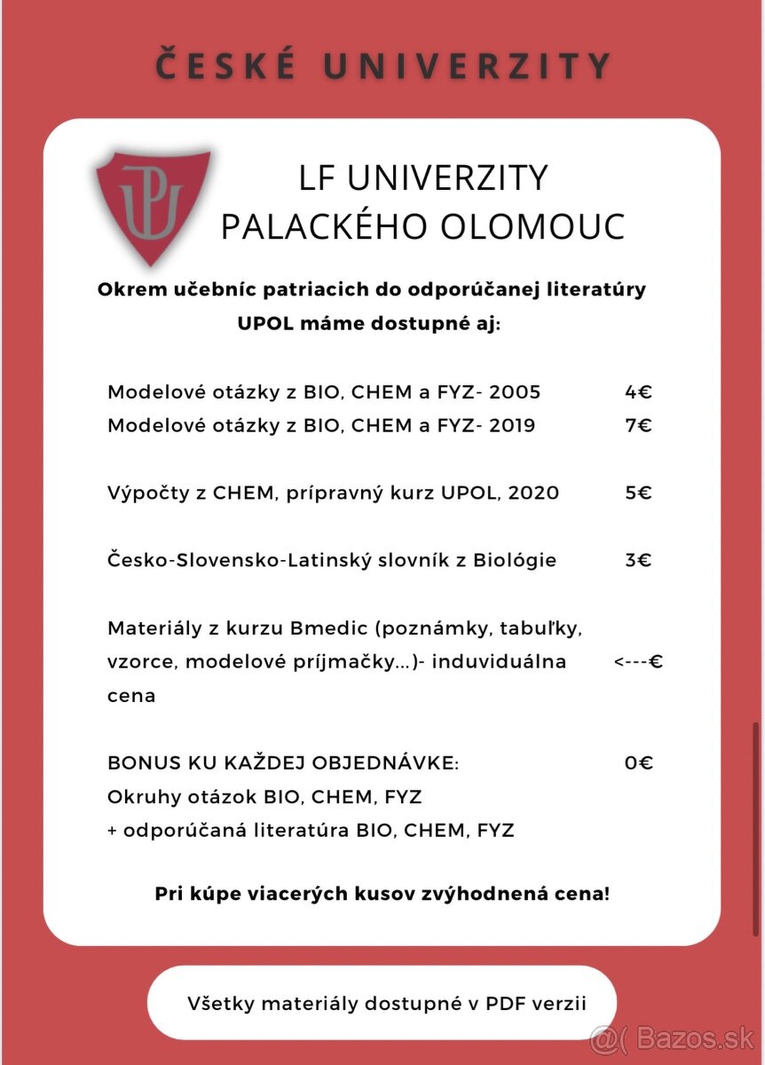 Prijímacie skúšky medicína- Učebnice a materiály - 6