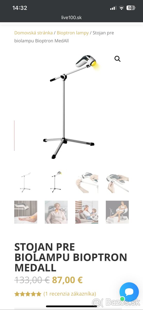 REZERVOVANÉ - ZEPTER stojan na Bioptron bio lampu - 6