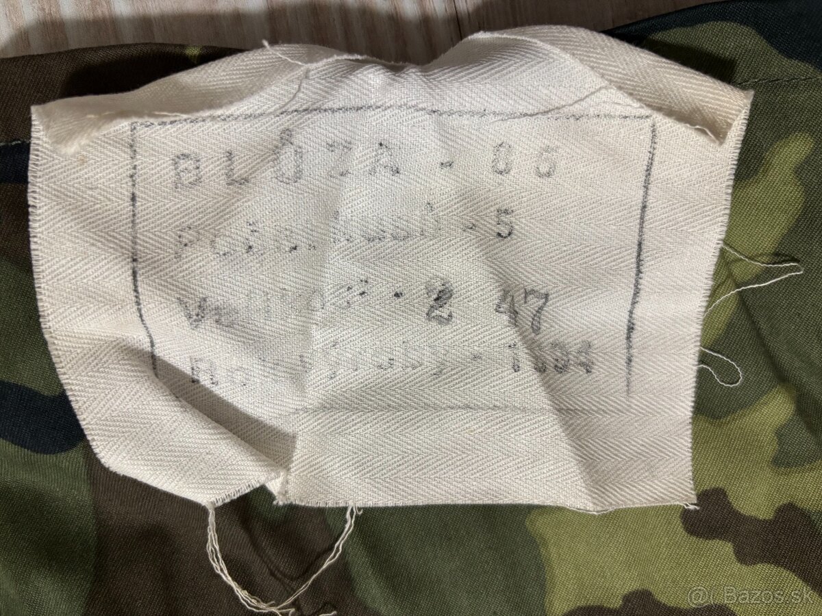 Vojenská bunda s potlačou, blúza vz. 85, maskáče ČSĽA, misia - 6